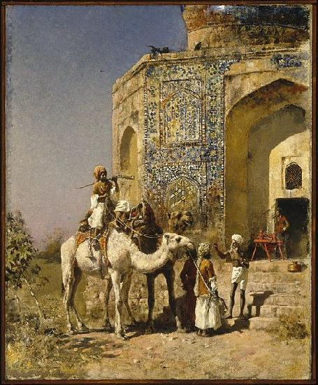 Edwin Lord Weeks Old Blue Tiled Mosque Outside of Delhi India oil painting image